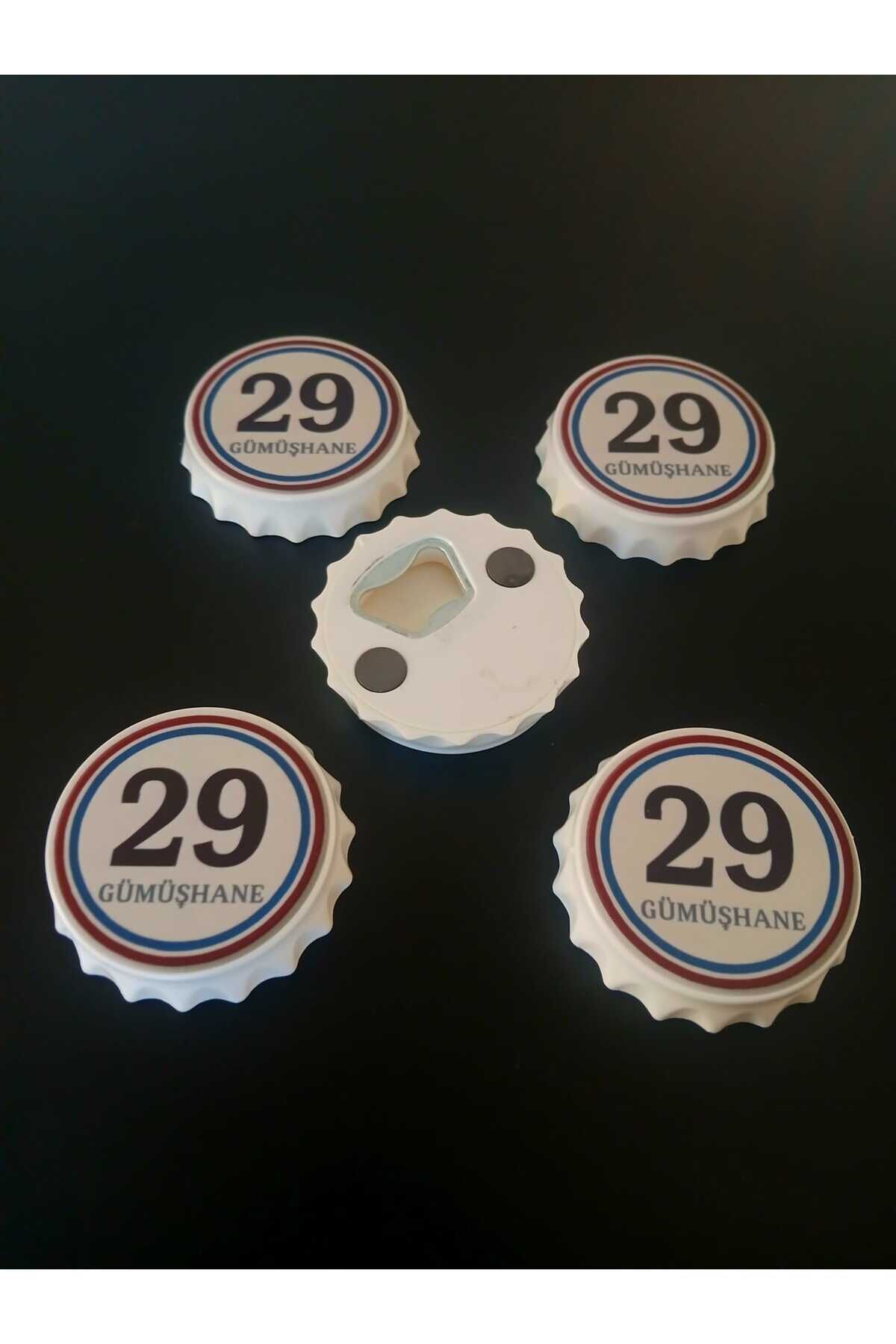 5 Adet Gümüşhane 29 Temalı Şişe Açacak Buzdolabı Magnet Set