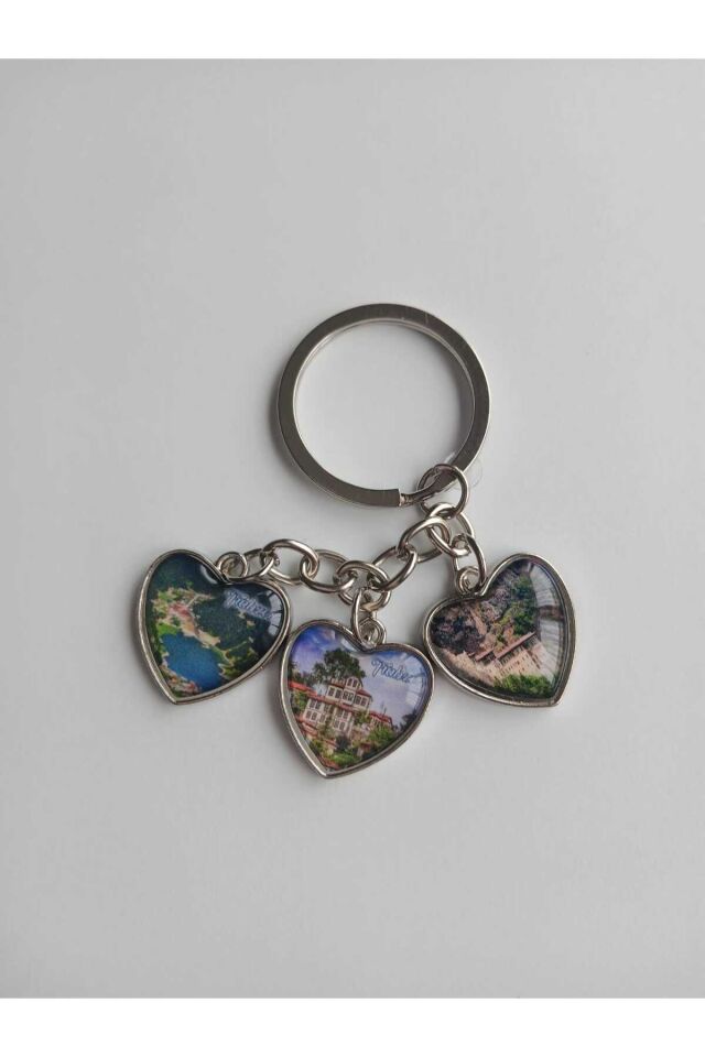 5 Adet Trabzon Manzaralı Kalpli Anahtarlık