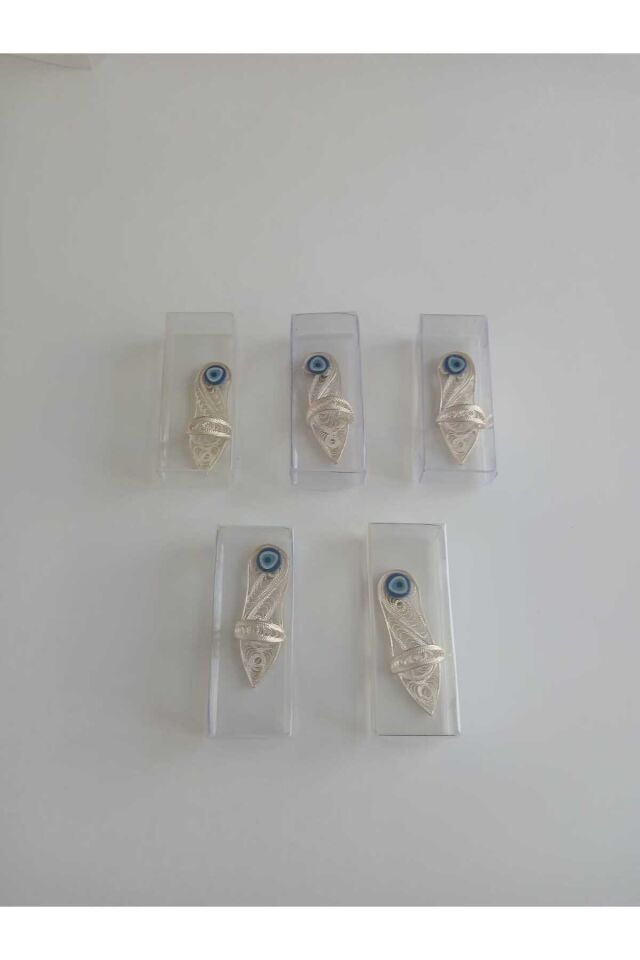 5 Adet Elüretimi Telkari Nazar Boncuklu Magnet Seti