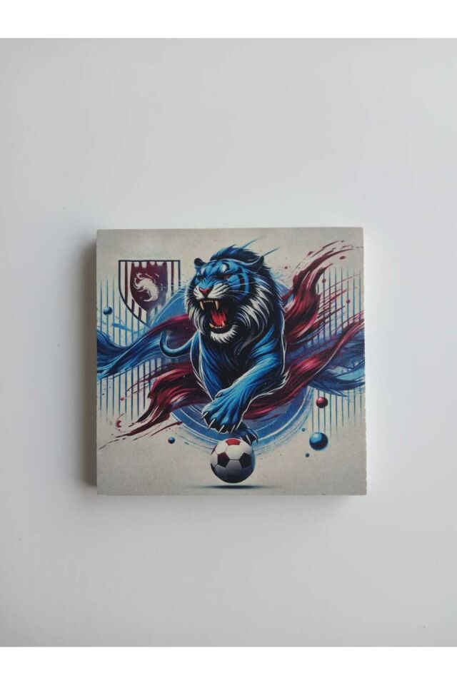 Bordo Mavi Kaplan Figürlü Doğal Taş Masa Üstlük