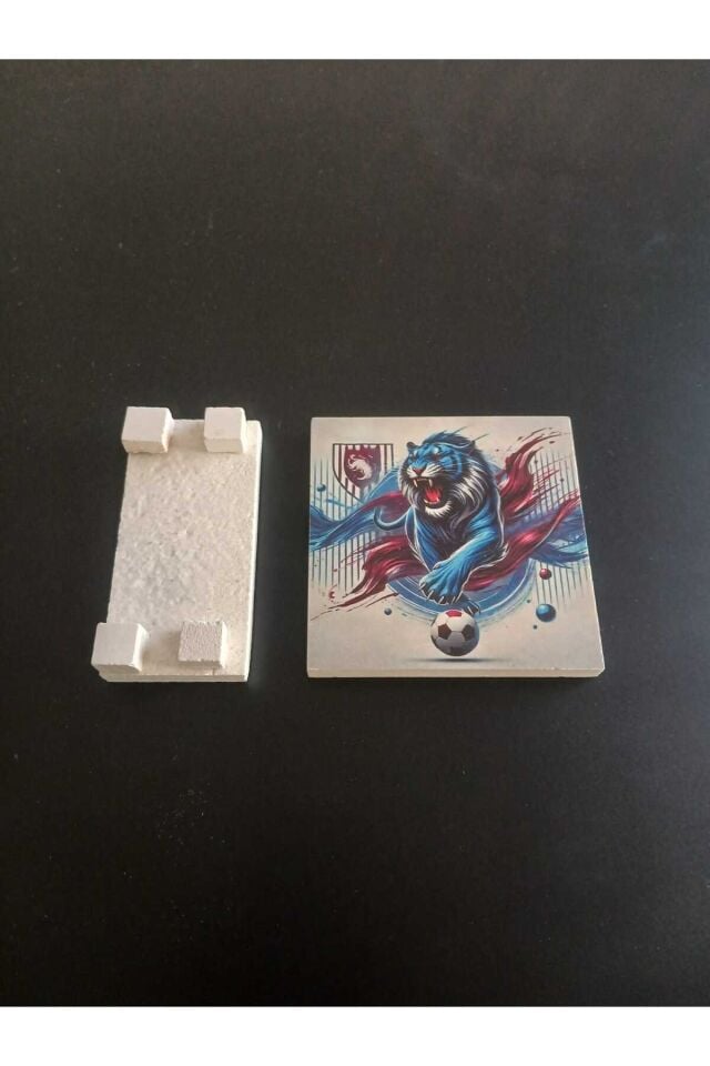 Bordo Mavi Kaplan Figürlü Doğal Taş Masa Üstlük