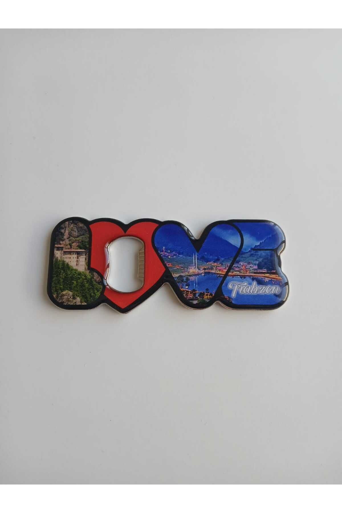 Trabzon Manzaralı Metal Love Açacak Magnet