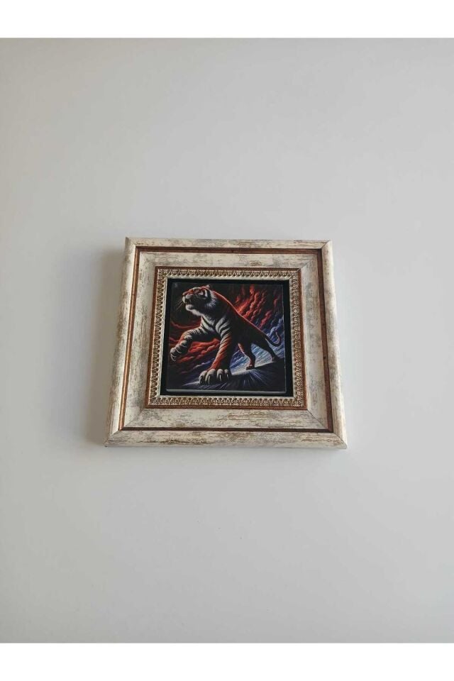 Doğaltaş Siyah Zemin Kaplan Figürlü Tablo