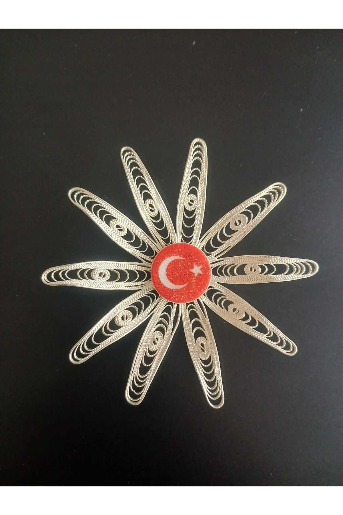 Trabzon Hatırası Ay Yıldız Logolu Telkari Buzdolabı Magneti