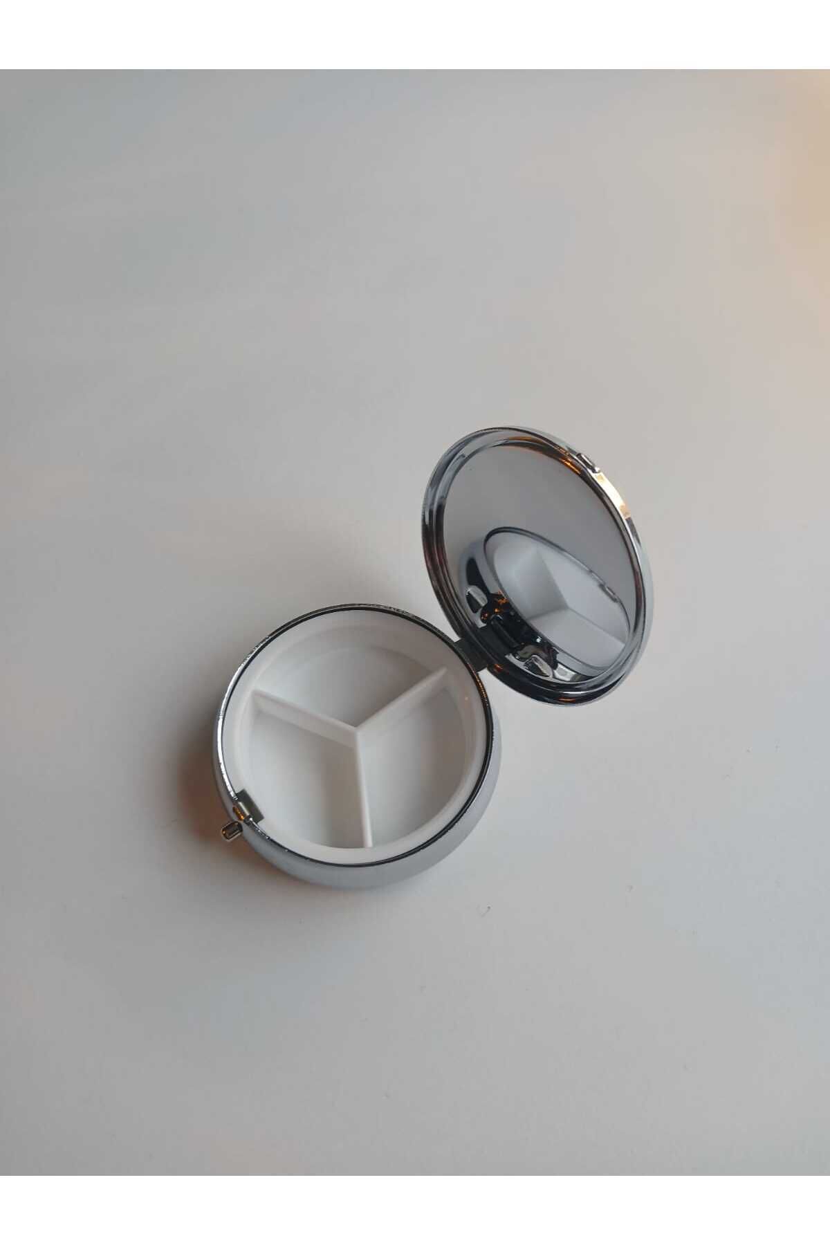 Atatürk Temalı metal Yuvarlak ilaç (hap) Saklama Kutusu