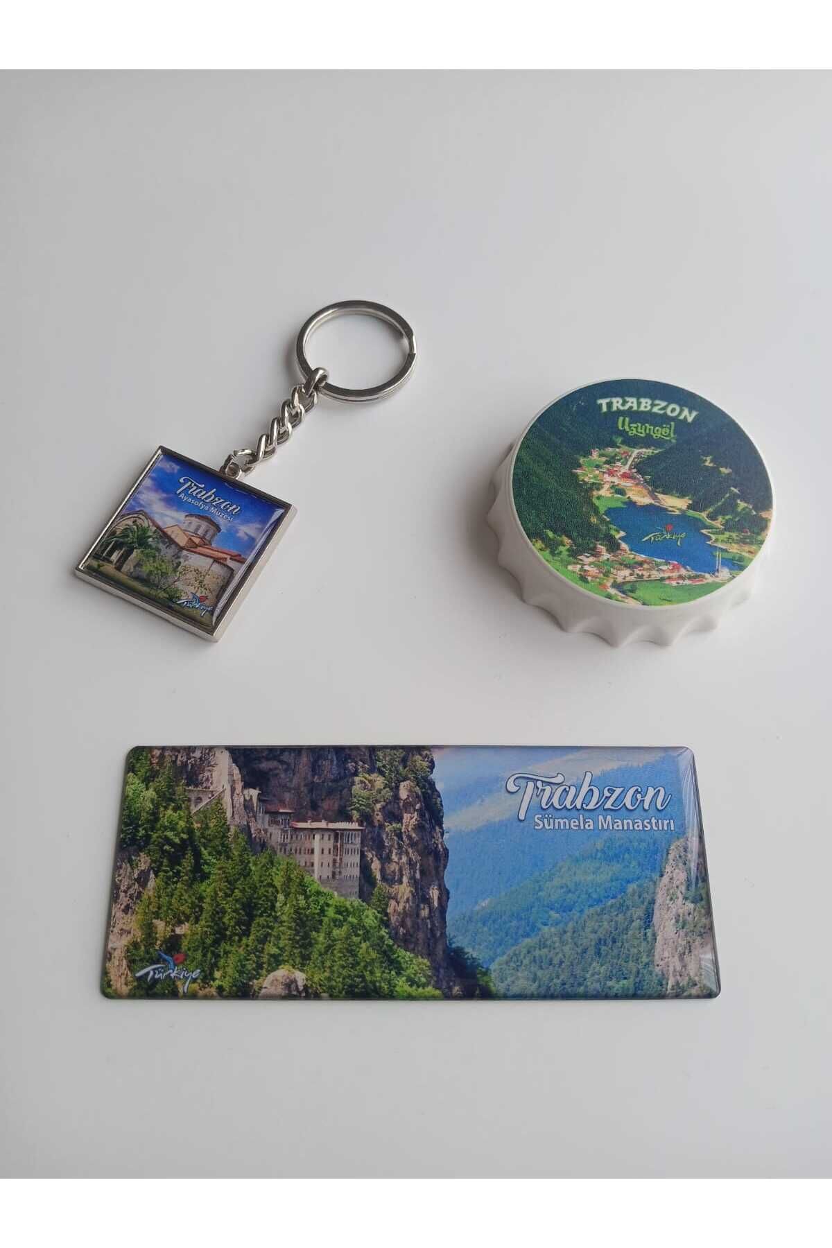 Mini Trabzon Set Magnet Açacak Anahtarlık