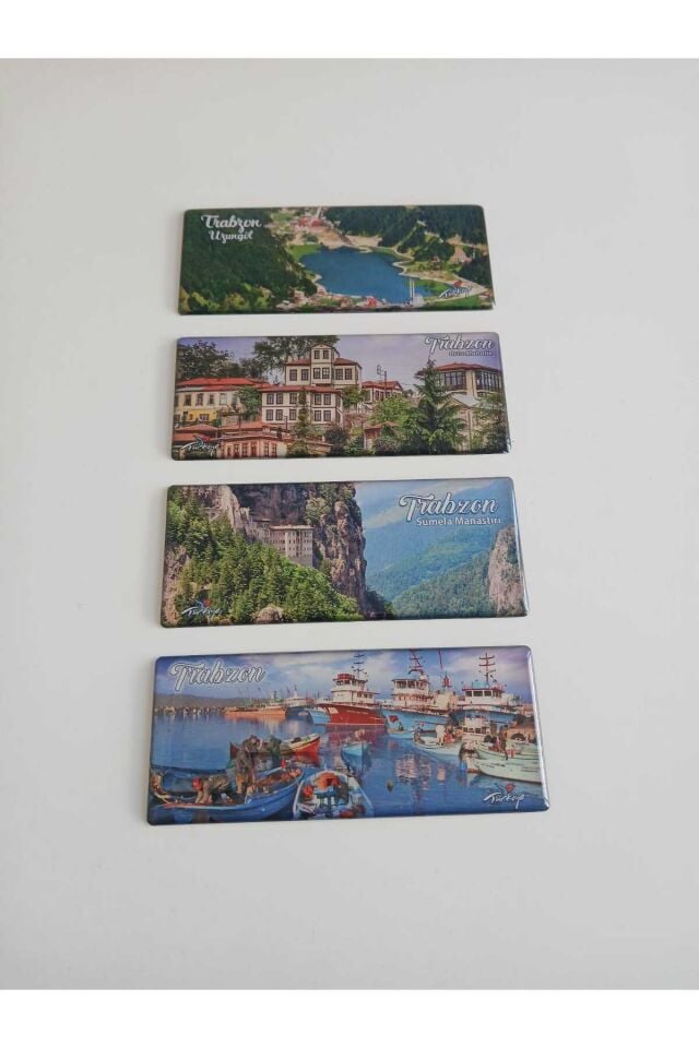 4 adet Trabzon Manzaralı Panoramik Magnet Seti