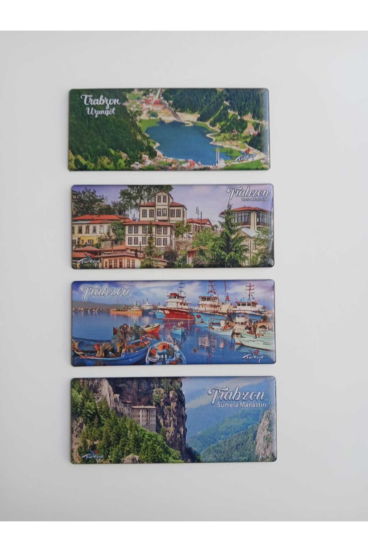 4 adet Trabzon Manzaralı Panoramik Magnet Seti