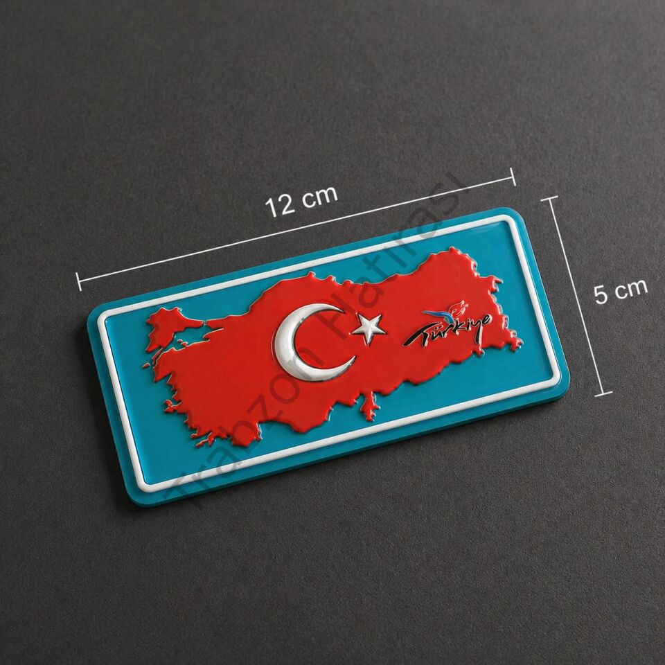Türk Bayrağı Temalı Kabartmalı pvc Magnet (9 Adet)