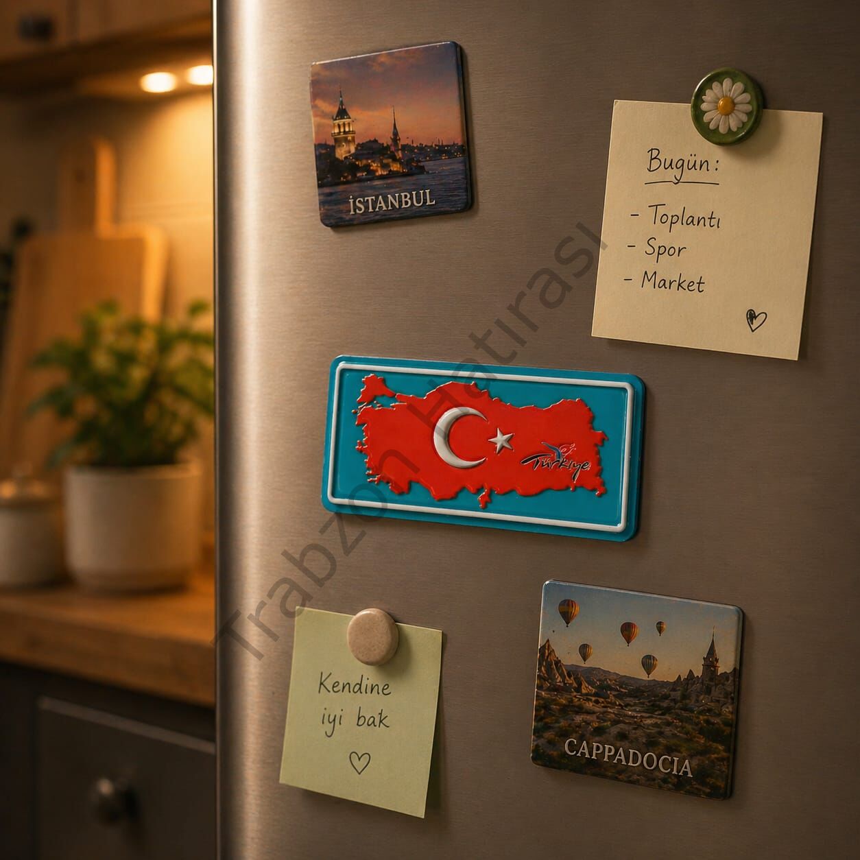 Türk Bayrağı Temalı Kabartmalı pvc Magnet (9 Adet)
