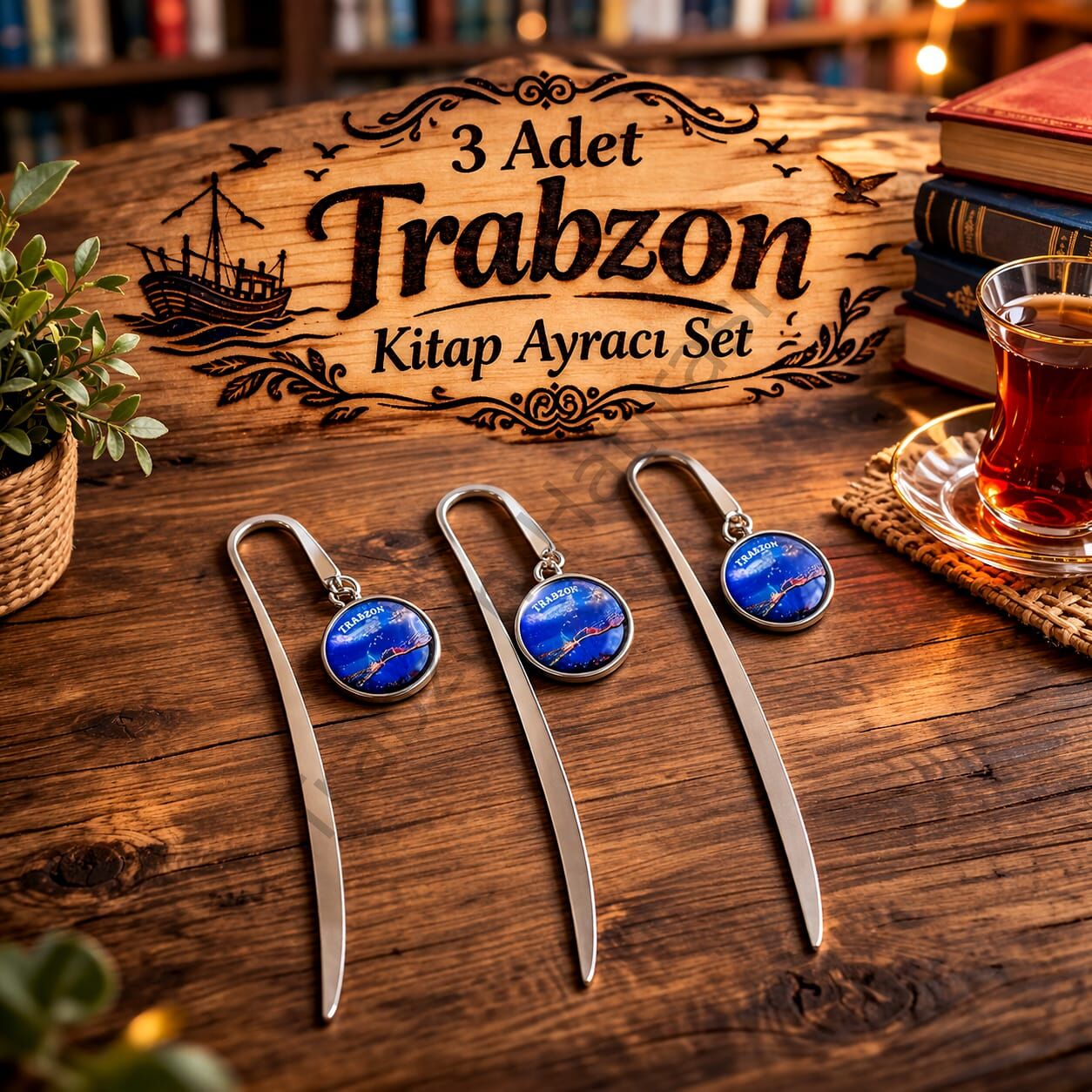 Trabzon Uzungöl Manzaralı Metal Kitap Ayracı