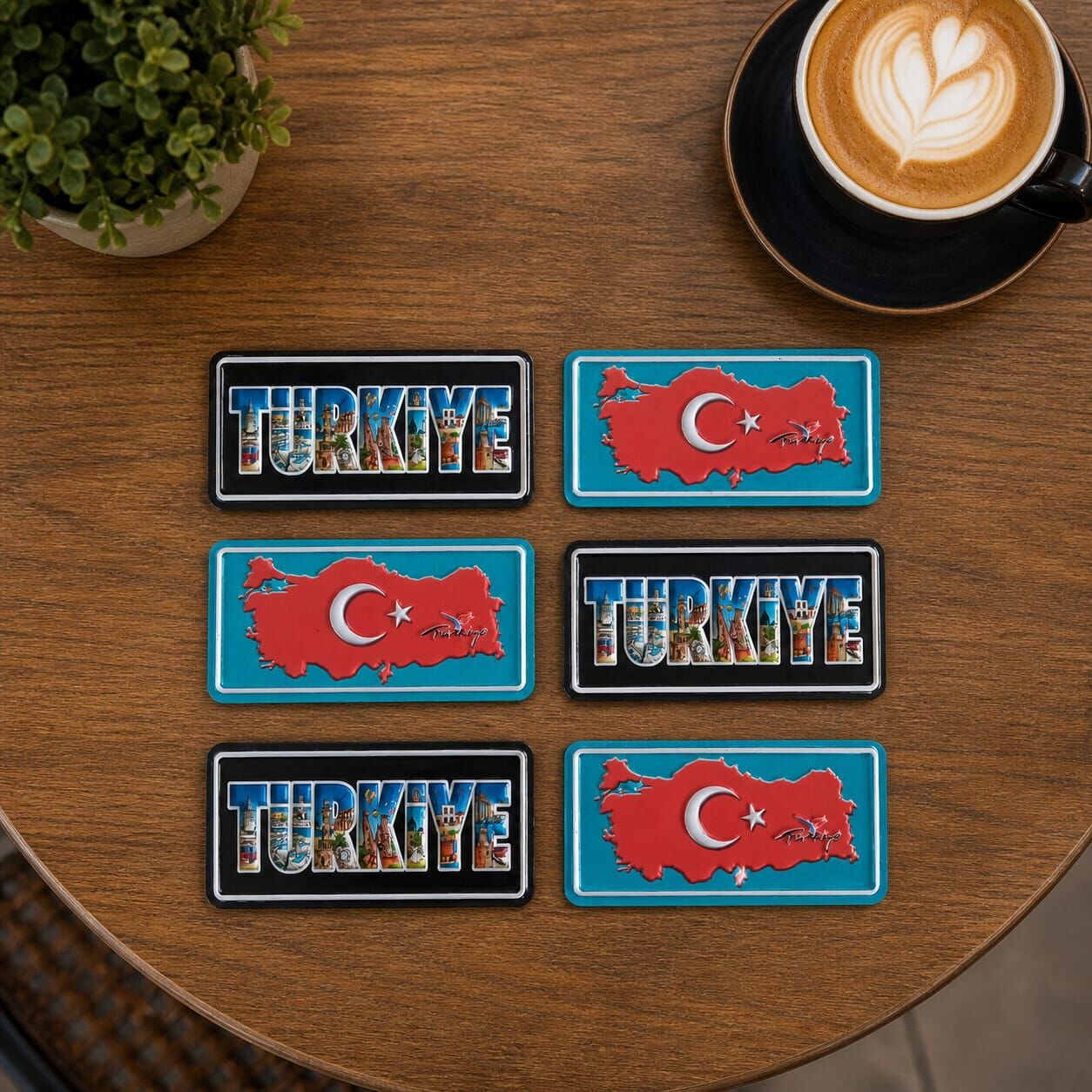 Türk Bayraklı ve Türkiye Temalı Magnet Seti (6 Adet)