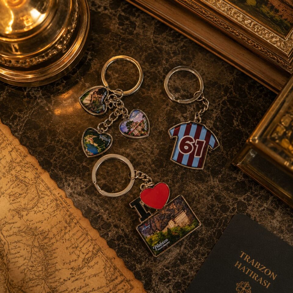 3 Farklı Model Metal Trabzon Anahtarlık Seti