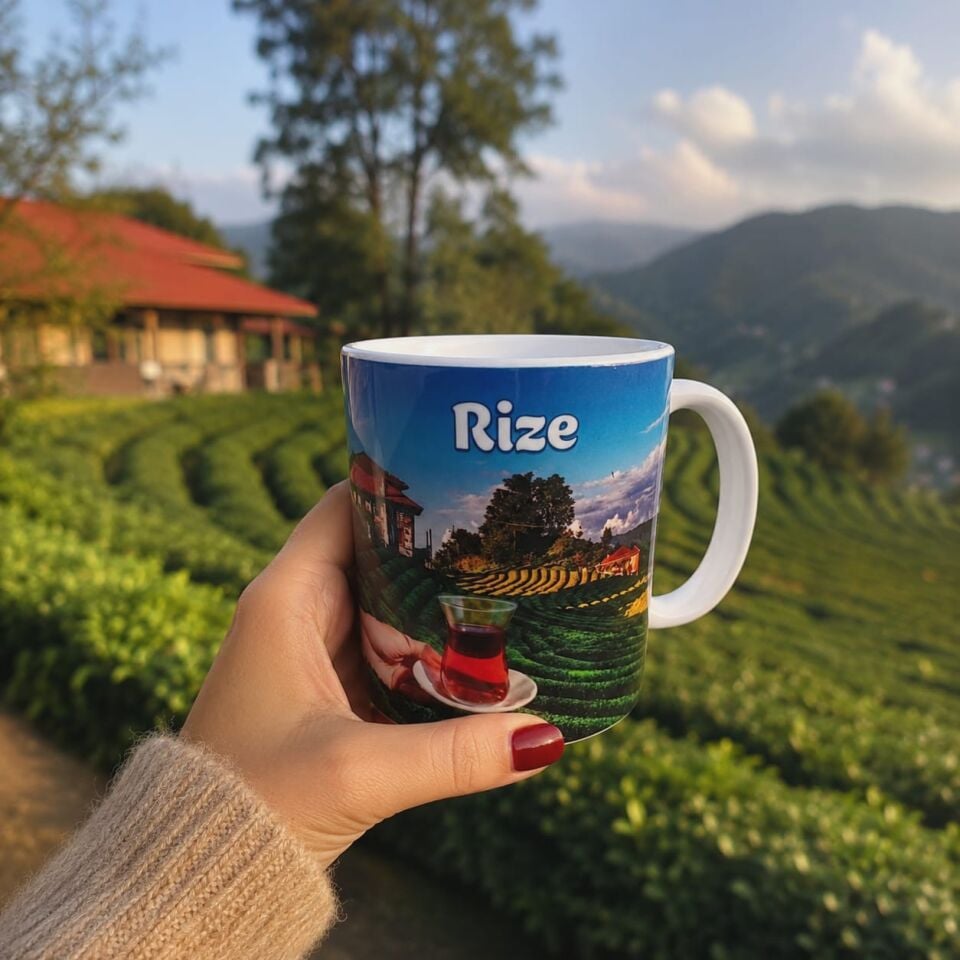 Rize Temalı Seramik Kupa