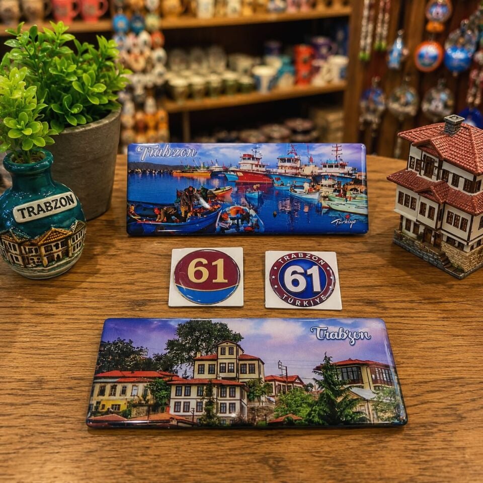 Trabzon Manzaralı İkili Epoksi Magnet Seti – Sticker Hediyeli