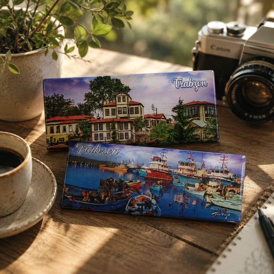 Trabzon Manzaralı İkili Epoksi Magnet Seti – Sticker Hediyeli