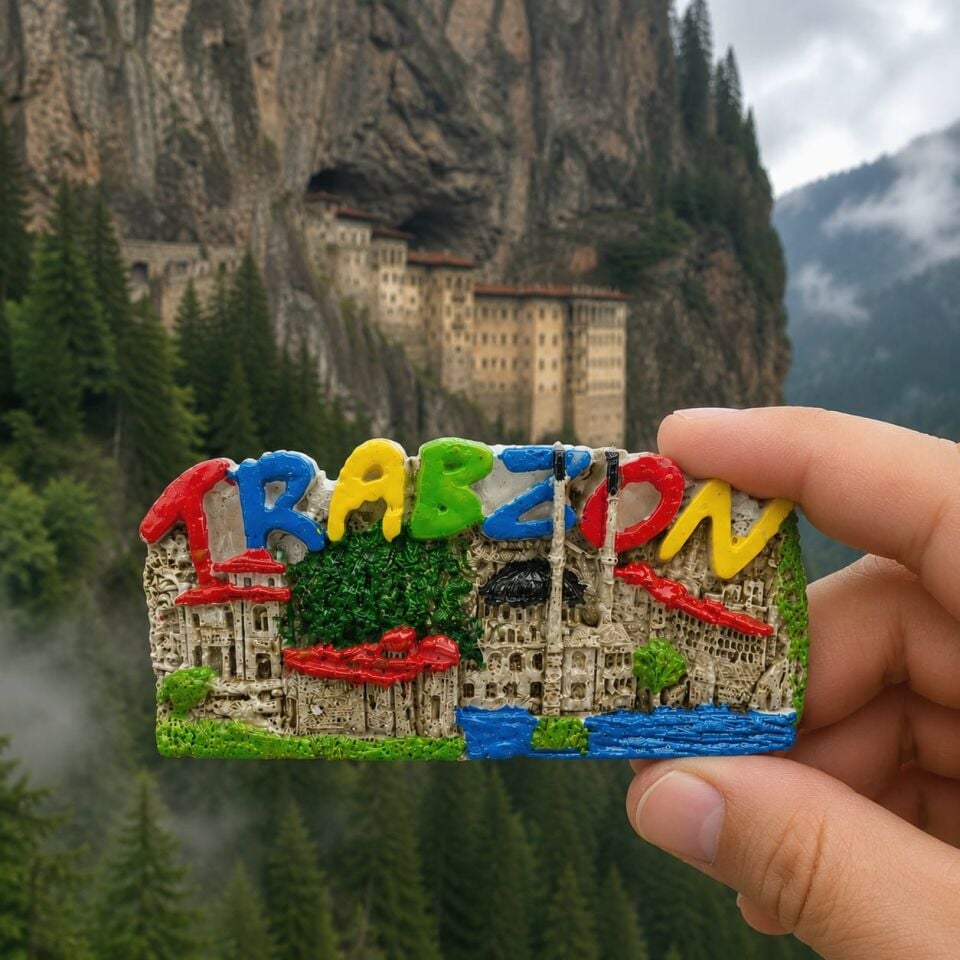Trabzon Uzungöl ve Sümela Manastırı Magnet Seti (2 Adet) – Sticker Hediyeli