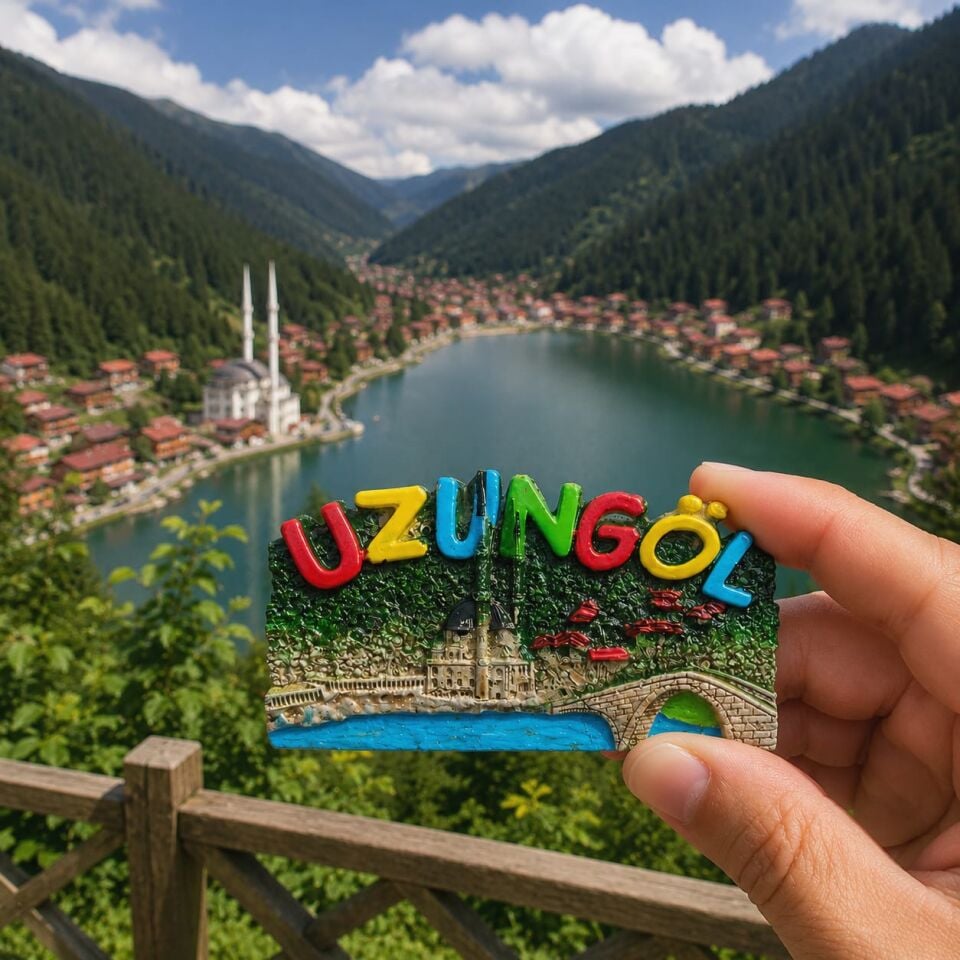 Trabzon Uzungöl ve Sümela Manastırı Magnet Seti (2 Adet) – Sticker Hediyeli