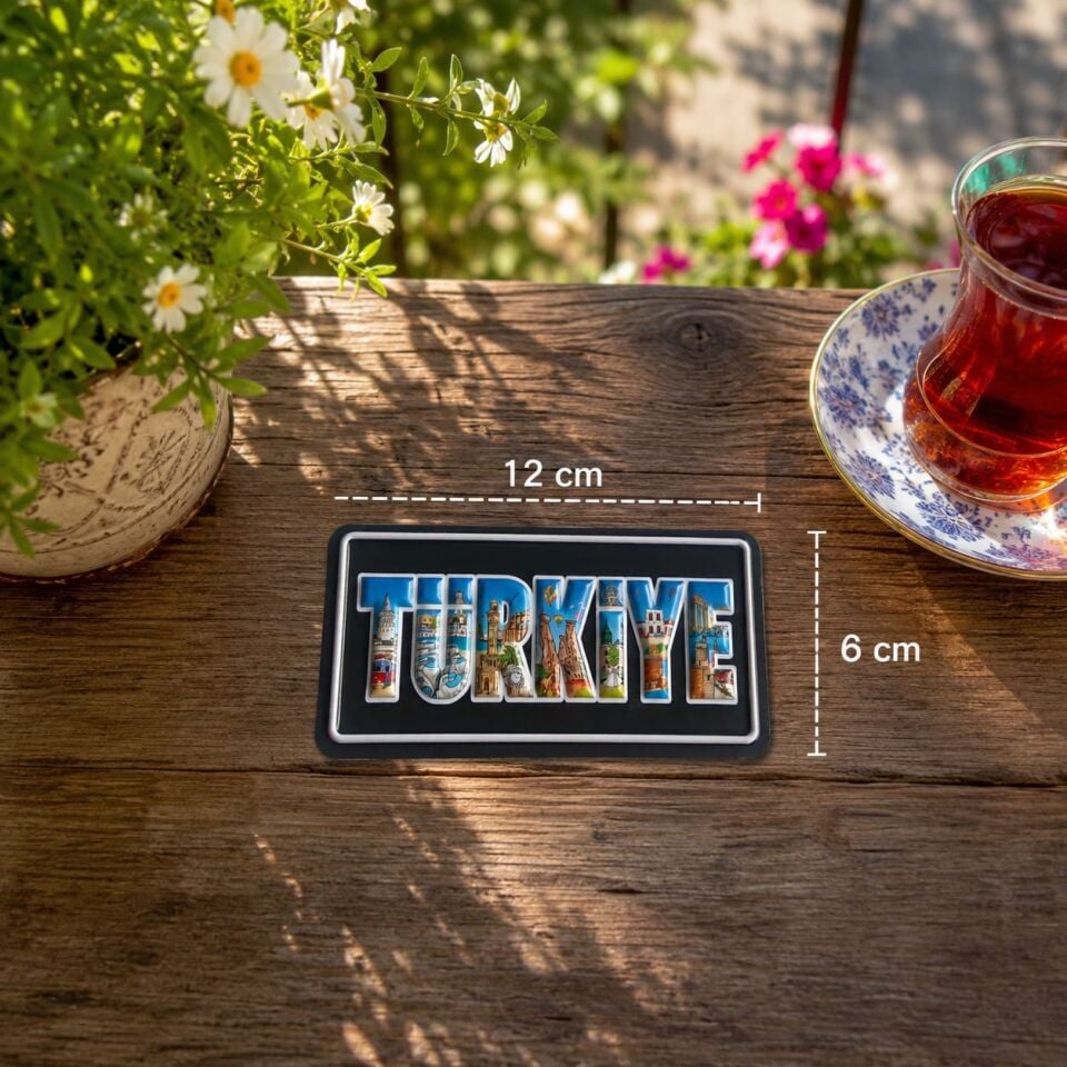 Atatürk Temalı Kırmızı Renk Seramik Kupa.Türkiye Temalı Magnet Hediyeli